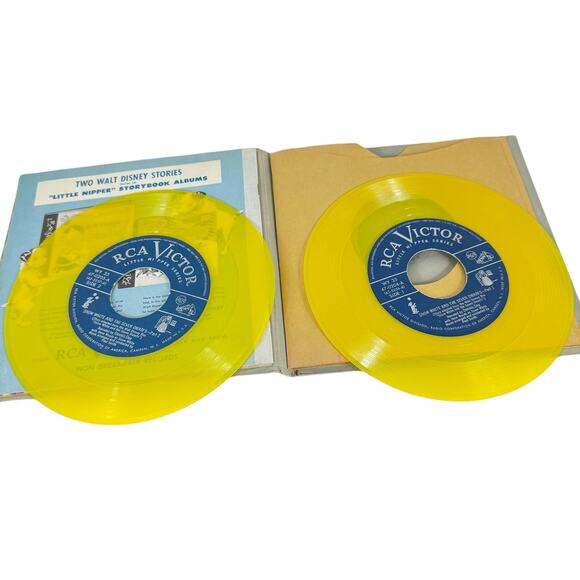 Walt Disney Snow White & The Seven Dwarfs Dennis Day Story Book 2 Yellow EP Rare - Picture 7 of 10